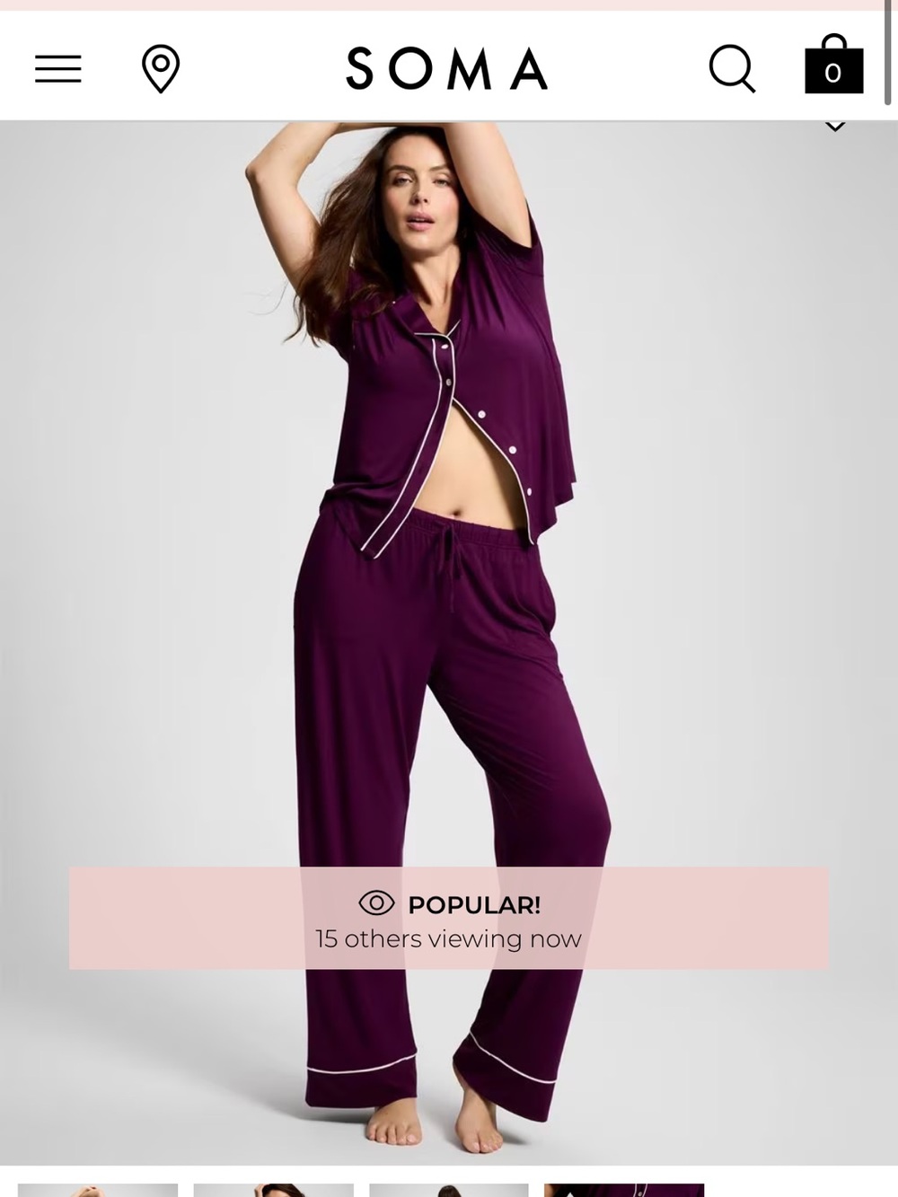 Soma Wicked Plum Pajama bottom